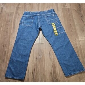 KEY Dungaree Carpenter Jeans Mens 40x30 Blue Denim Work Relaxed Fit NWT 1325